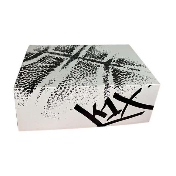 K1X Mens 93 Mid Top White Basketball Sneakers Size 11 Leather Red Detailing - Picture 9 of 9